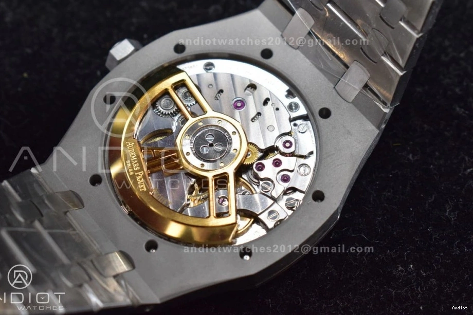 Dial Clone on 41mm Super 15500 Textured 1:1 Best Royal SS Bracelet Oak Black SS APSF Edition A4302 0517